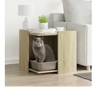 vidaXL Meuble de bac à litière pour chat chêne sonoma bois ingénierie 857753