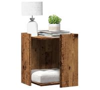 vidaXL Meuble de bac à litière pour Chat Vieux Bois Bois d'ingénierie