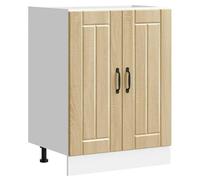 vidaXL Meuble de Base de lavabo Lucca chêne Sonoma Bois d'ingénierie, Meuble Bas de Cuisine, Meuble Bas à tiroir de Cuisine, Meuble Bas de Cuisine avec Porte