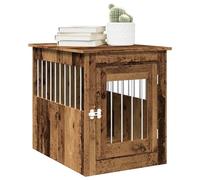 Vidaxl Meuble De Cage Chiens Vieux Bois 55x75x65 Cm Bois D'ingénierie