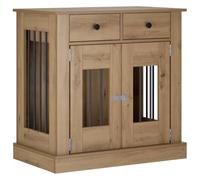 vidaXL Meuble de Cage pour Chien Chêne Artisanal 80 x 47,5 x 80 cm
