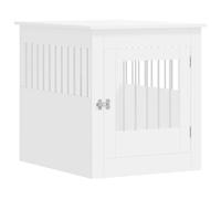 Vidaxl Meuble De Cage Pour Chiens Blanc 64,5x80x71cm Bois D'ingénierie