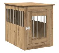 vidaXL Meuble de Cage pour Chiens chêne Artisanal 55x75x65 cm, chenil, abri pour Chien, Cage pour Animaux de Compagnie, Cage de Chien
