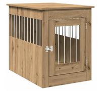 vidaXL Meuble de cage pour chiens chêne artisanal 55x80x68 cm