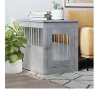 vidaXL Meuble de cage pour chiens 838319 – Gris béton 55x75x65 cm, porte verrouillable