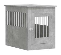 vidaXL Meuble de cage Niche pour chiens Porte verrouillable Gris béton Bois d'ingénierie