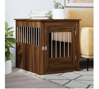 vidaXL Meuble de cage pour chiens Niche 64,5x80x71 cm Chêne marron avec porte verrouillable