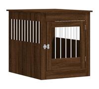 vidaXL Meuble de cage pour chiens Niche 64,5x80x71 cm Chêne marron avec porte verrouillable