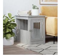 vidaXL Meuble de cage pour chiens 838314 - Niche porte verrouillable, table salon, Sonoma gris