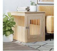 vidaXL Meuble de cage pour chiens 838318 – Niche avec porte verrouillable, Chêne