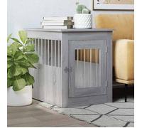 vidaXL Meuble de cage pour chiens – Niche avec porte verrouillable – Sonoma gris 55x75x65 cm