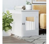 Vidaxl Meuble De Cage Pour Chiens Blanc 55x75x65 Cm Bois D'ingénierie