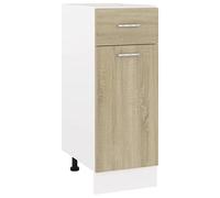 vidaXL Meuble de cuisine avec 2 étagères et 1 tiroir - En chêne Sonoma - 30 x 46 x 81,5 cm