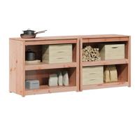 vidaXL Meuble de Cuisine d'extérieur MEPPEL 2 pcs Douglas Naturel, Jardin et Terrasse, Design Modulaire, Rangement Pratique, Armoire en Bois Résistante, Meuble d'Extérieur