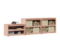 vidaXL Meuble de Cuisine d'extérieur MEPPEL 3 pc Blanc
