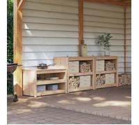 vidaXL Meuble de cuisine d'extérieur MEPPEL 3 pcs Douglas Naturel 3443796