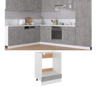 Vidaxl Armoire À Four Gris Béton 60x46x81,5 Cm Aggloméré