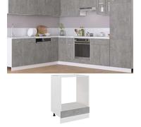 vidaXL Meuble de four Riga – Bois d'ingénierie Gris béton 60×46×81,5 cm