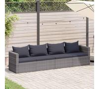 vidaXL Meuble de Jardin 4 pcs avec Coussins Résine Tressée Canapé de Jardin Meuble de Terrasse Mobilier d'Extérieur Mobilier de Patio