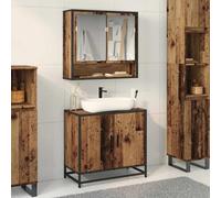 Vidaxl Meuble De Lavabo De Salle De Bain Bois Ancien 65 X 33 X 60 Cm