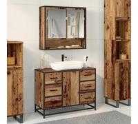 Vidaxl Meuble De Lavabo De Salle De Bain Bois Ancien 80 X 33 X 60 Cm