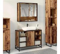 Vidaxl Meuble De Lavabo De Salle De Bain Bois Ancien 80 X 33 X 60 Cm
