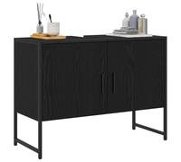 vidaXL Meuble sous lavabo Chêne noir 80x33x60 cm Bois d'ingénierie Fini mat