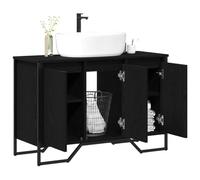 Meuble sous vasque - meuble vasque integree Vidaxl Cabinet Sous Évier Chêne noir 91 x 35 x 60 cm Bois d'ingénierie
