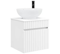 vidaXL Meuble de lavabo Mural Blanc 49 x 44,5 x 66,5 cm,