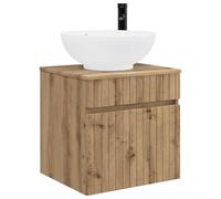 vidaXL Meuble de lavabo Mural Chêne Artisanal 49 x 44,5 x 66,5 cm,