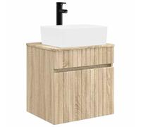 vidaXL Meuble de lavabo Mural Chêne Sonoma 49 x 41 x 63 cm,
