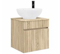 vidaXL Meuble de lavabo Mural Chêne Sonoma 49 x 44,5 x 66,5 cm,