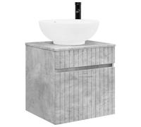 vidaXL Meuble de lavabo Mural Gris béton 49 x 44,5 x 66,5 cm,