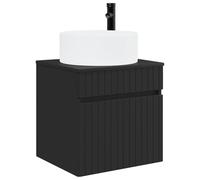 vidaXL Meuble de lavabo Mural Noir 49 x 44,5 x 65,5 cm,
