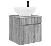 vidaXL Meuble de lavabo Mural Sonoma Gris 49 x 44,5 x 66,5 cm,