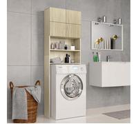 vidaXL Meuble de machine à laver Chêne Sonoma 64x25,5x190 cm Aggloméré Brun