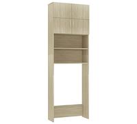 vidaXL Meuble de machine à laver Chêne Sonoma 64x25,5x190 cm Aggloméré Brun