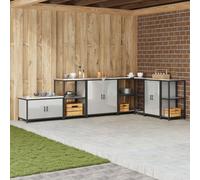 Vidaxl Meuble De Rangement De Cuisine Argenté 60 X 50 X 92 Cm