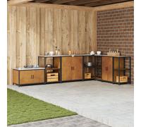 Vidaxl Meuble De Rangement De Cuisine Rouillé 60 X 50 X 92 Cm