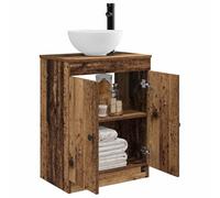 vidaXL Meuble de Salle de Bain avec évier Bois Ancien 54 x 35 x 83 cm, Meuble SDB Moderne, Rangement Pratique, Cabinet Compact sous évier, Organisateur Tendance pour espaces contemporains