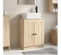 vidaXL Meuble de salle de bain avec évier Chêne Sonoma 54 x 35 x 83 cm 890132