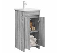 vidaXL Meuble de Salle de Bain avec évier Sonoma Gris, Mobilier de Salle de Bain, unités de Rangement Modernes, Ensemble Fonctionnel, étagères contemporaines, Style Tendance
