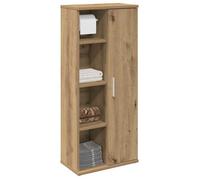 vidaXL Meuble de salle de bain chêne artisanal avec porte-rouleau, armoire de rangement