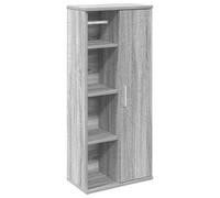 vidaXL Meuble de Salle de Bain avec Porte-Rouleau Sonoma Gris, Meuble de Rangement de Salle de Bain, Armoire de Bain, Armoire de Toilette