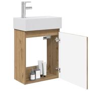 vidaXL Meuble de Salle de Bain avec Robinet Chêne Artisanal,