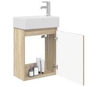 vidaXL Meuble de Salle de Bain avec Robinet Chêne Sonoma,