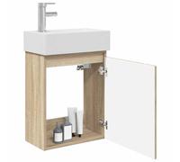 vidaXL Meuble de Salle de Bain avec Robinet Chêne Sonoma,