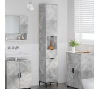 vidaXL Meuble de salle de bain haut Gris béton 31.5 x 33 x 190 cm