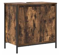 vidaXL Meuble sous-vasque de salle de bain chêne fumé 60x34,5x60 cm