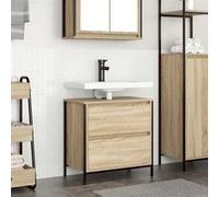 vidaXL Meuble de salle de bain lavabo et tiroirs chêne sonoma